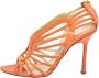 Jimmy Choo Pre-owned Leather sandals Orange Dames - Thumbnail 1