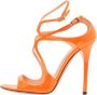 Jimmy Choo Pre-owned Leather sandals Orange Dames - Thumbnail 1