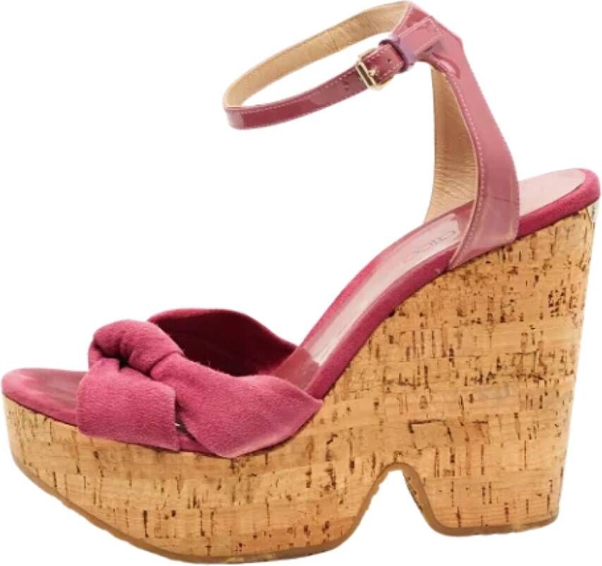 Jimmy Choo Pre-owned Leather sandals Pink Dames