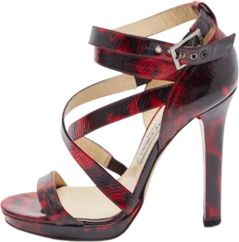 Jimmy Choo Pre-owned Leather sandals Red Dames