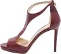 Jimmy Choo Pre-owned Leather sandals Red Dames - Thumbnail 1