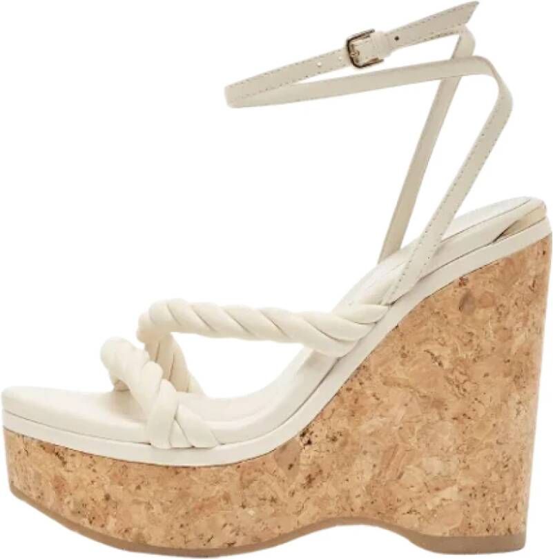Jimmy Choo Pre-owned Leather sandals White Dames