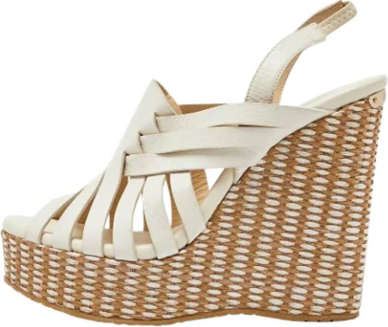 Jimmy Choo Pre-owned Leather sandals White Dames