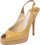 Jimmy Choo Pre-owned Leather sandals Yellow Dames - Thumbnail 1