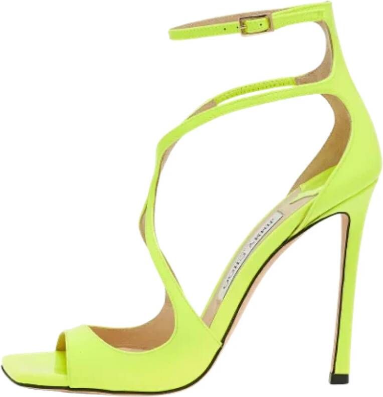 Jimmy Choo Pre-owned Leather sandals Yellow Dames