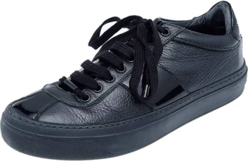 Jimmy Choo Pre-owned Leather sneakers Black Dames