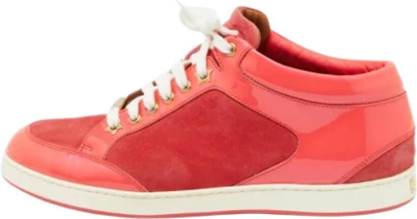 Jimmy Choo Pre-owned Leather sneakers Pink Dames