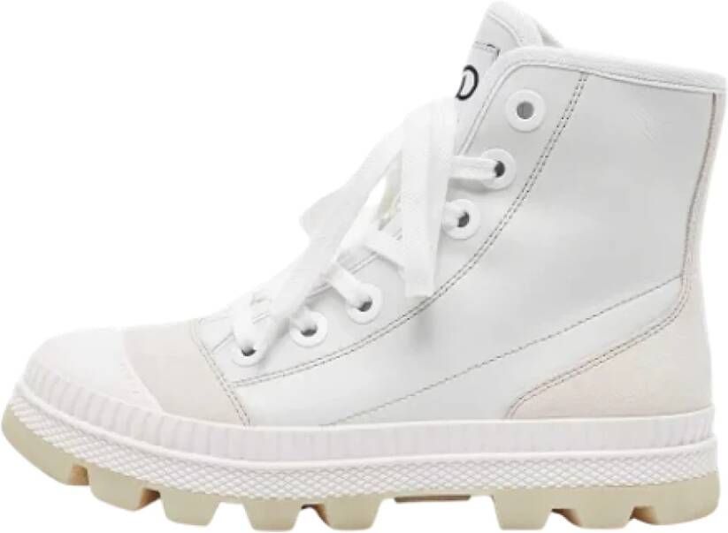 Jimmy Choo Pre-owned Leather sneakers White Dames