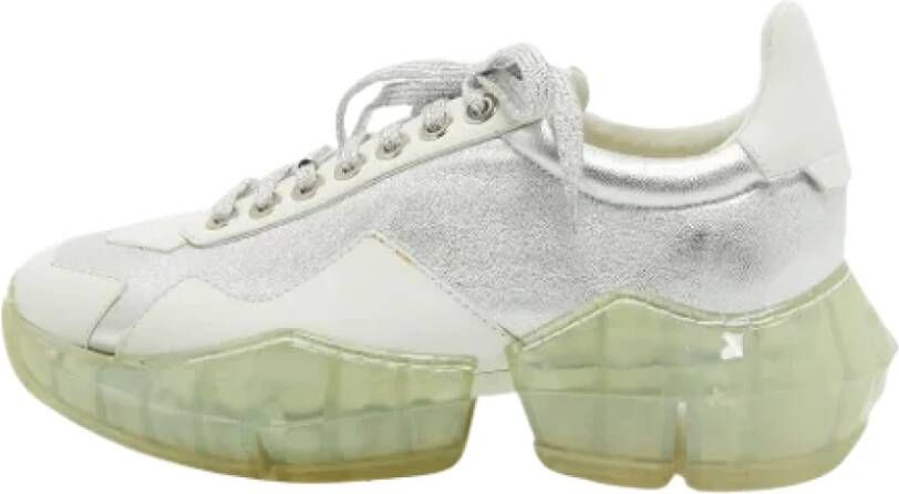 Jimmy Choo Pre-owned Leather sneakers White Dames