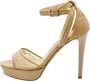 Jimmy Choo Pre-owned Mesh sandals Beige Dames - Thumbnail 1