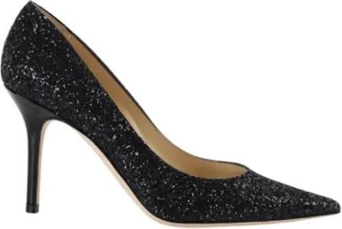 Jimmy Choo Pre-owned Polyester heels Black Dames