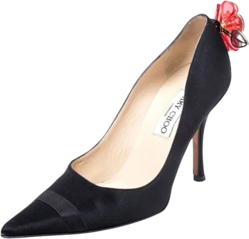 Jimmy Choo Pre-owned Satin heels Black Dames