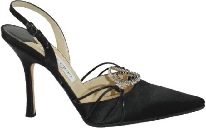 Jimmy Choo Pre-owned Satin heels Black Dames