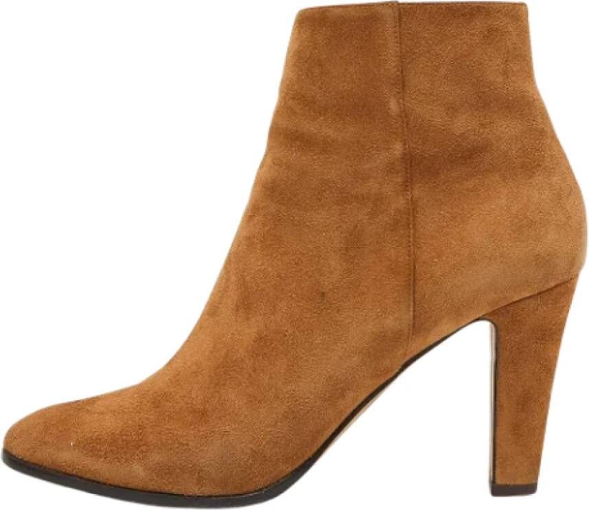 Jimmy Choo Pre-owned Suede boots Brown Dames