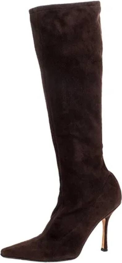 Jimmy Choo Pre-owned Suede boots Brown Dames