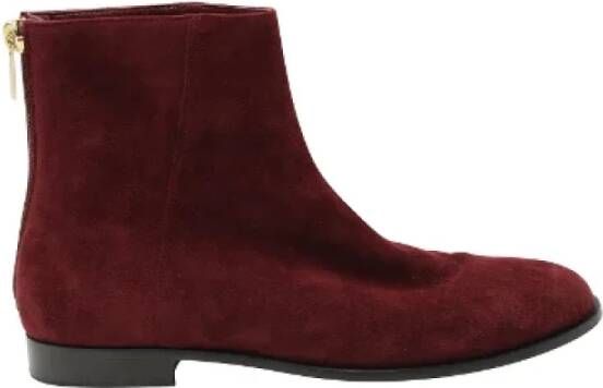 Jimmy Choo Pre-owned Suede boots Red Dames