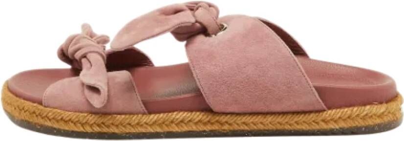 Jimmy Choo Pre-owned Suede flats Pink Dames