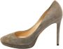 Jimmy Choo Pre-owned Suede heels Beige Dames - Thumbnail 1