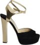 Jimmy Choo Pre-owned Suede heels Black Dames - Thumbnail 1
