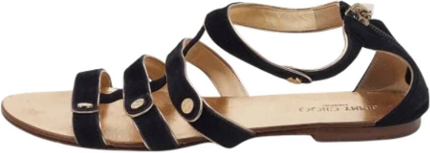 Jimmy Choo Pre-owned Suede sandals Black Dames