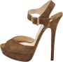Jimmy Choo Pre-owned Suede sandals Green Dames - Thumbnail 1