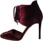 Jimmy Choo Pre-owned Velvet heels Red Dames - Thumbnail 1
