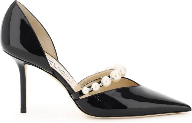 Jimmy Choo Pumps met parels en lakleer Black Dames