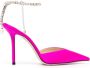Jimmy Choo Pumps & high heels Saeda 100 Pumps Satin in roze - Thumbnail 1