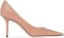 Jimmy Choo Gouden Metalen Logo Lakleren Pumps Pink Dames - Thumbnail 1