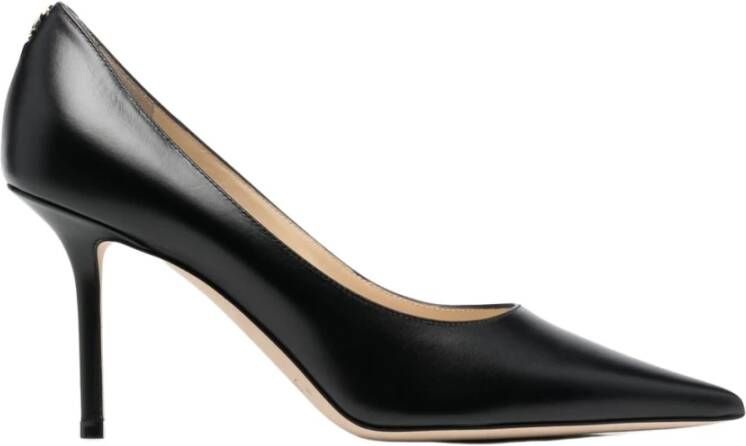 Jimmy Choo Stijlvolle zwarte leren pumps met puntige neus Black Dames