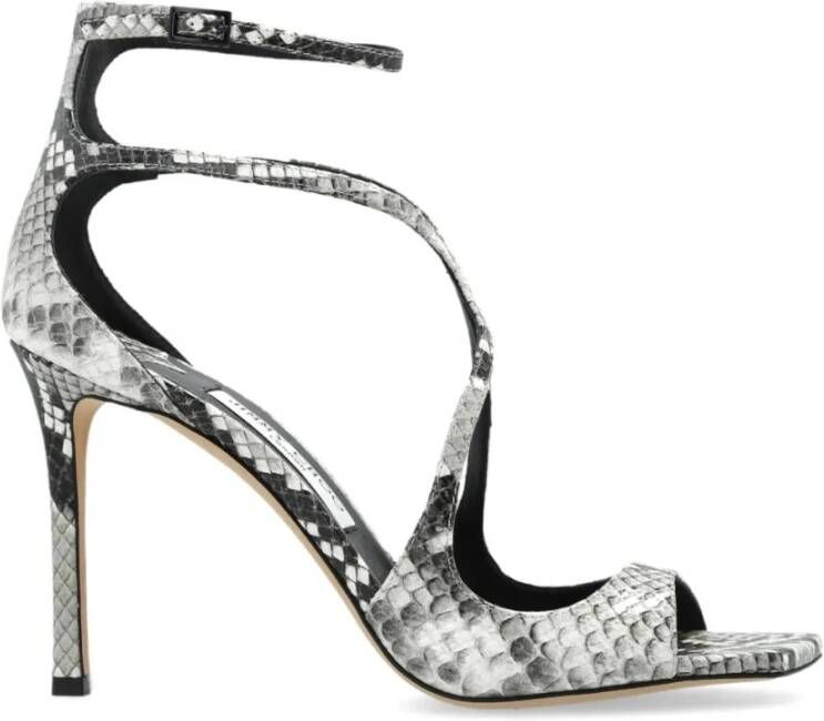 Jimmy Choo Python-Print Sandalen in Grijs