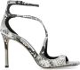 Jimmy Choo Python-Print Sandalen in Grijs - Thumbnail 1
