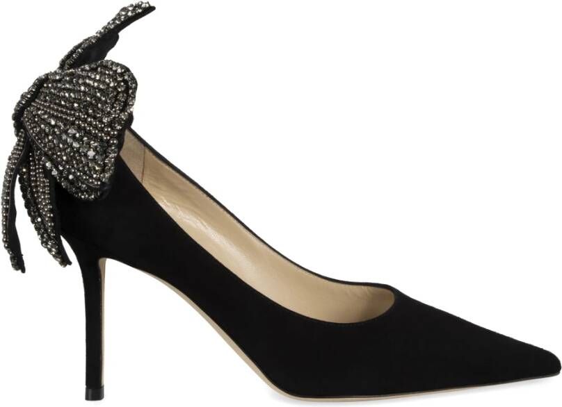 Jimmy Choo Rhinestone Bow Pointy Toe Stiletto Pumps