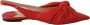 Jimmy Choo Rode leren platte schoenen met puntige neus - Thumbnail 1