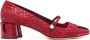 Jimmy Choo Rode Parel Glitter Kalf Sandalen Red Dames - Thumbnail 1