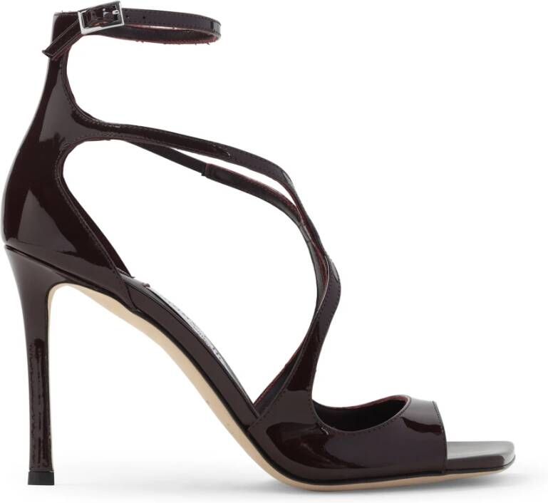 Jimmy Choo Rode Sandalen met Enkelband