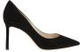 Jimmy Choo Zwarte suède pumps met puntneus - Thumbnail 1