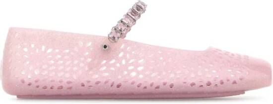 Jimmy Choo Roze Jelly Ballerina's Schoenen