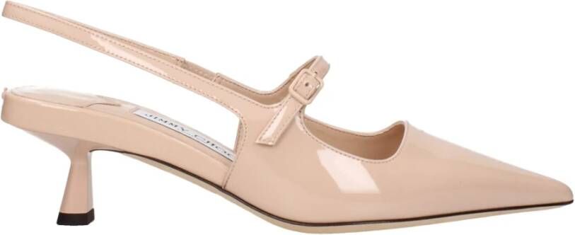 Jimmy Choo Roze leren sandalen met middelhoge hak
