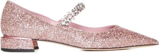Jimmy Choo Roze Platte Schoenen voor Vrouwen Pink Dames