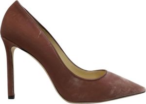 Jimmy Choo Roze Velvet Romy 100 Pumps Roze Dames