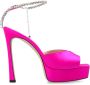 Jimmy Choo Saeda platform sandalen van satijn Pink Dames - Thumbnail 5