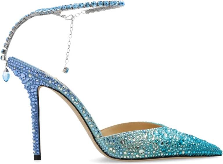 Jimmy Choo Saeda pumps verfraaid met kristallen Groen