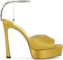 Jimmy Choo Saeda sandalen verfraaid met kristal Geel - Thumbnail 1