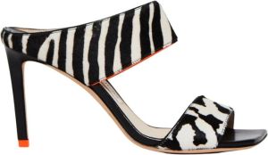 Jimmy Choo Sandaal met Zebra Print Zwart Dames
