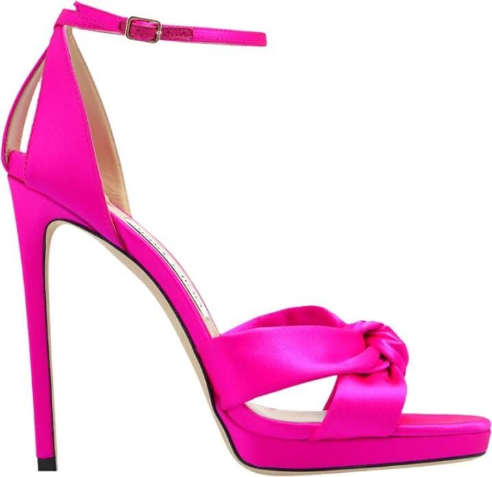 Jimmy Choo Rosie sandalen met satijnen afwerking Roze - Foto 1