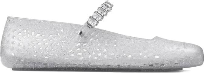 Jimmy Choo Roze Ballerina Schoenen met Kristalversiering