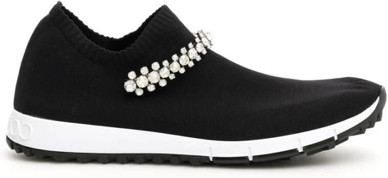 Jimmy Choo Slip-On Sneakers met Kristallen Black Dames