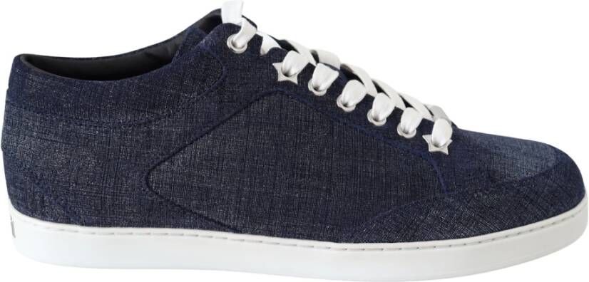 Jimmy Choo Stijlvolle Slip-On Denim Sneakers Blue Dames