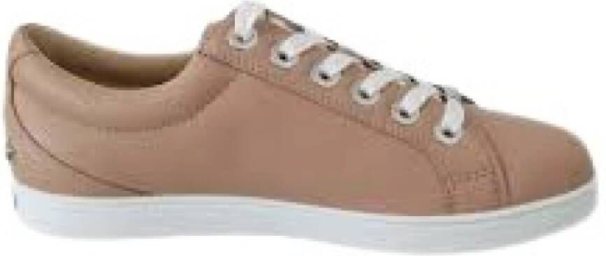 Jimmy Choo Poederroze Leren Sneakers Pink Dames